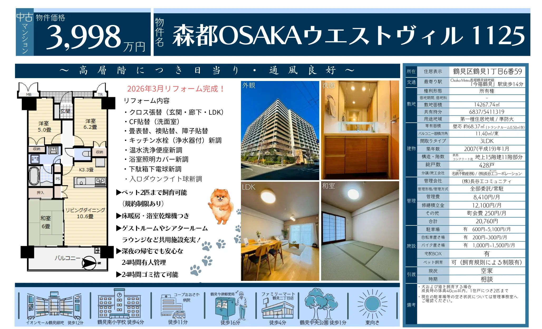 森都OSAKAウエストヴィル 1125 1125号 0