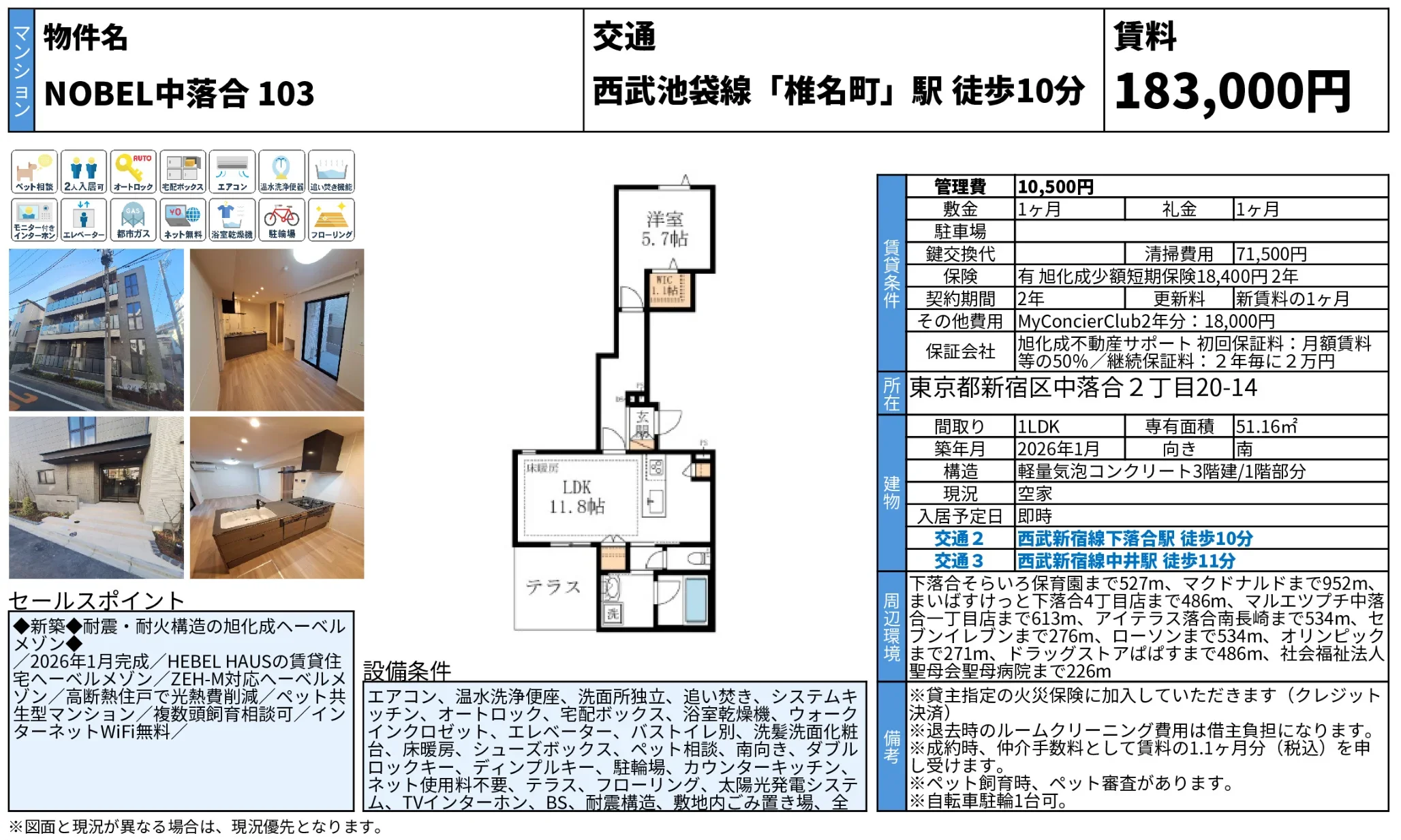 ノーベル 中落合103 103号 0