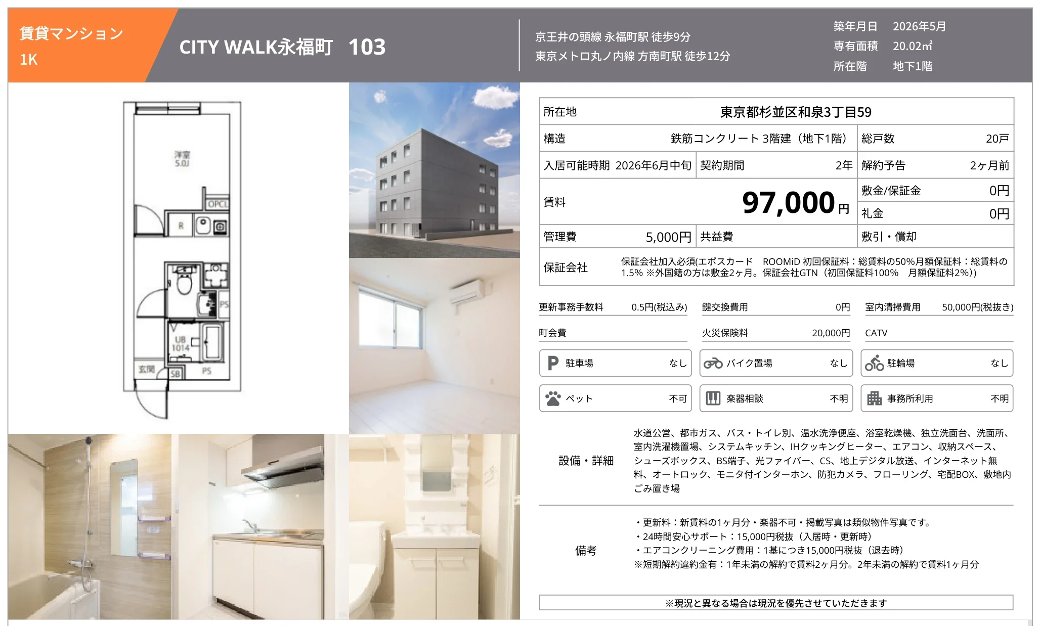 CITY WALK永福町 103 103 0