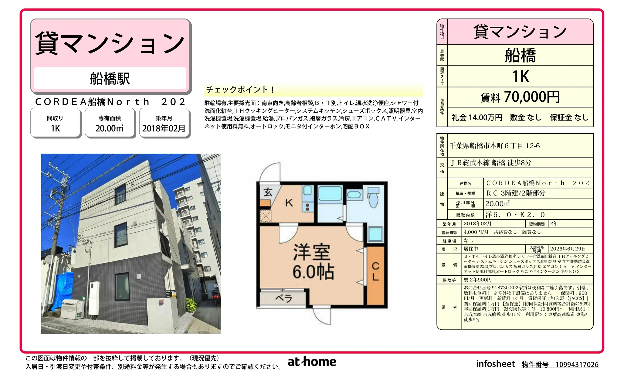 ＣＯＲＤＥＡ船橋Ｎｏｒｔｈ 0
