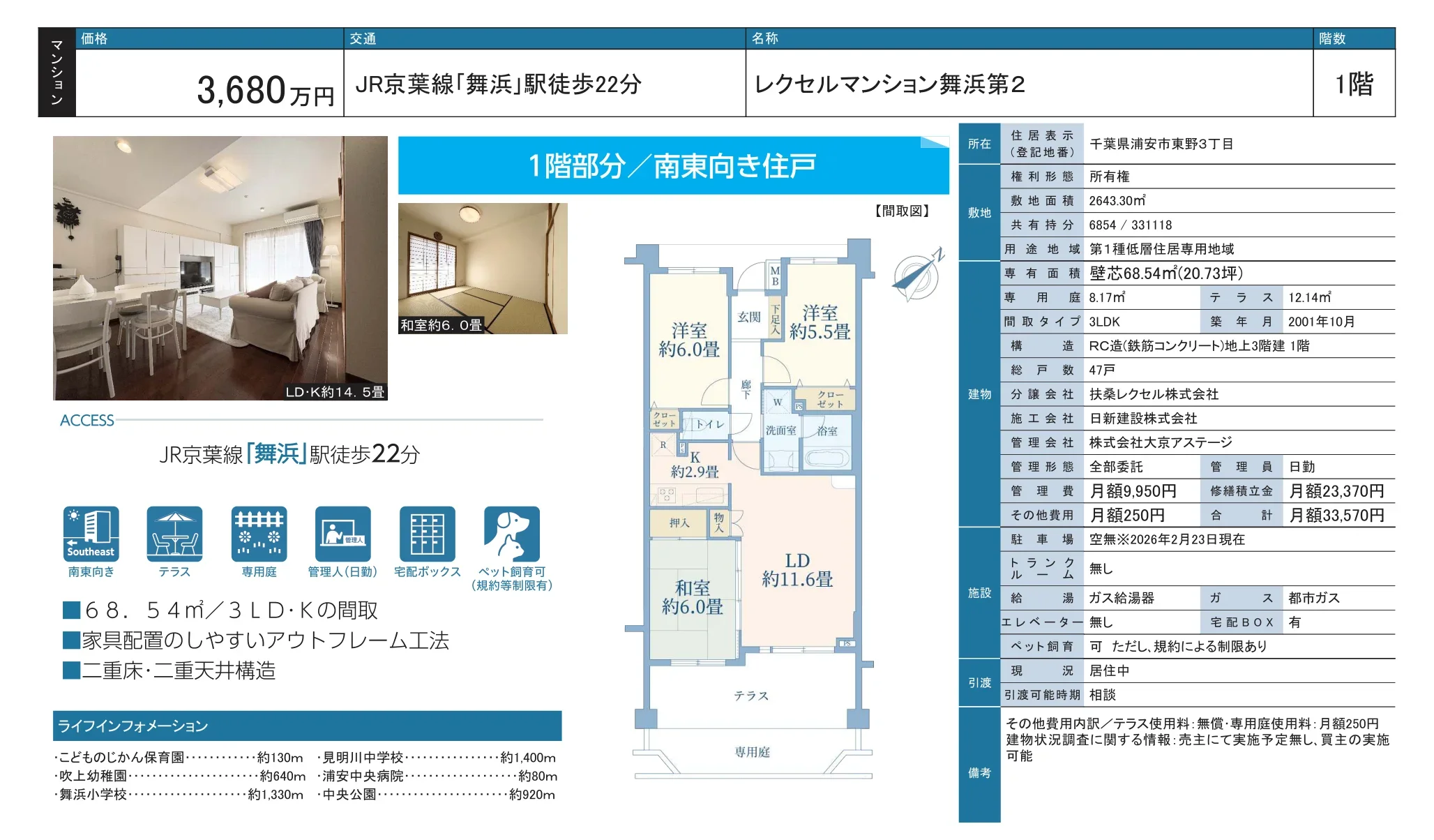 レクセルマンション舞浜第2 1号 0