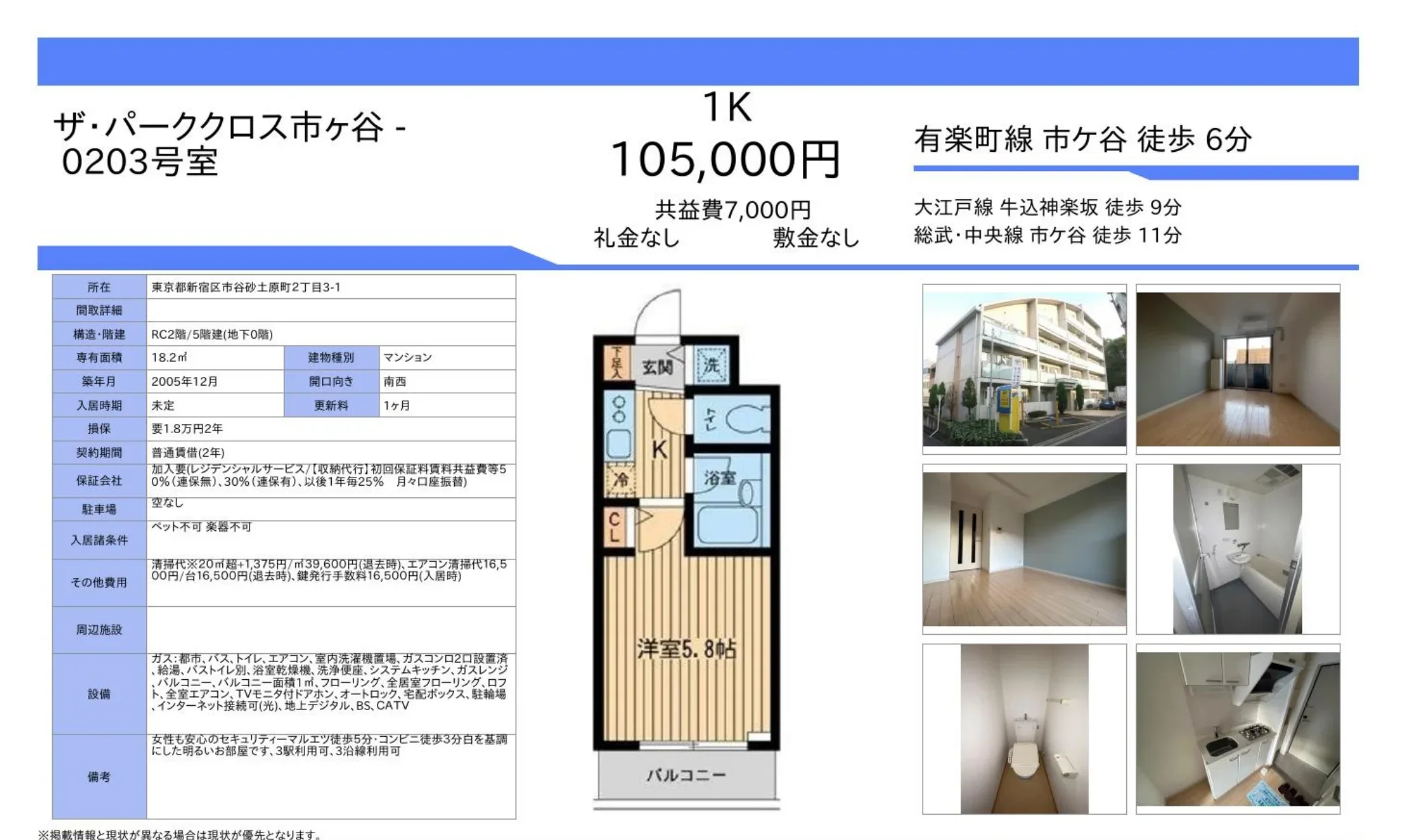 ザ・パーククロス市ヶ谷 0203号 0