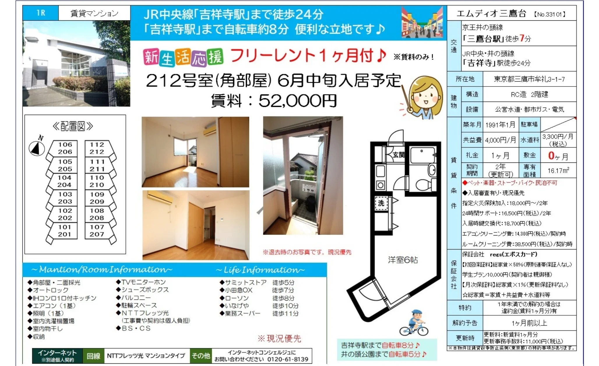 エムディオ三鷹台 212号 0