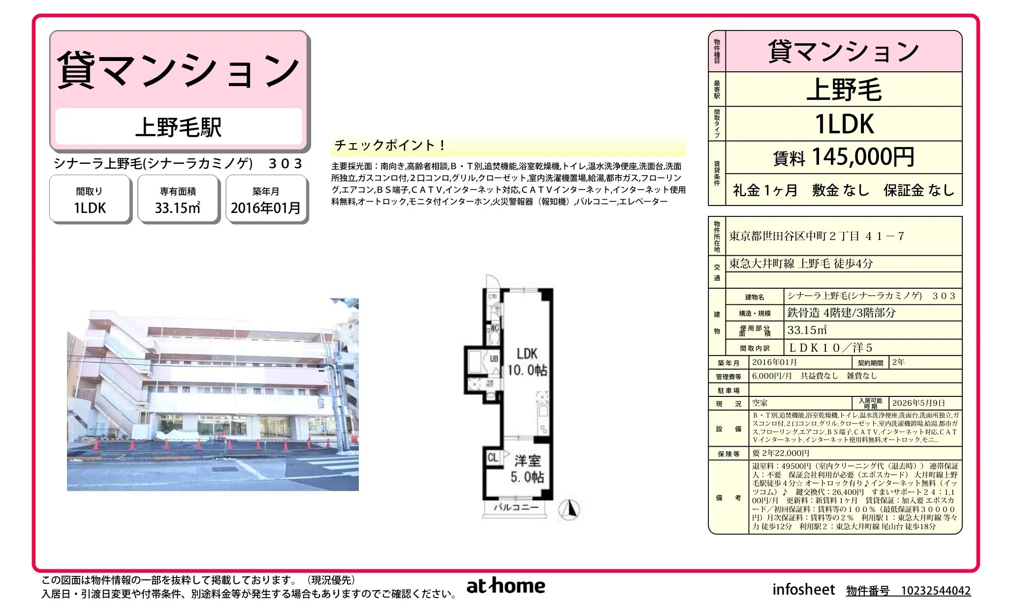 シナーラ上野毛 0
