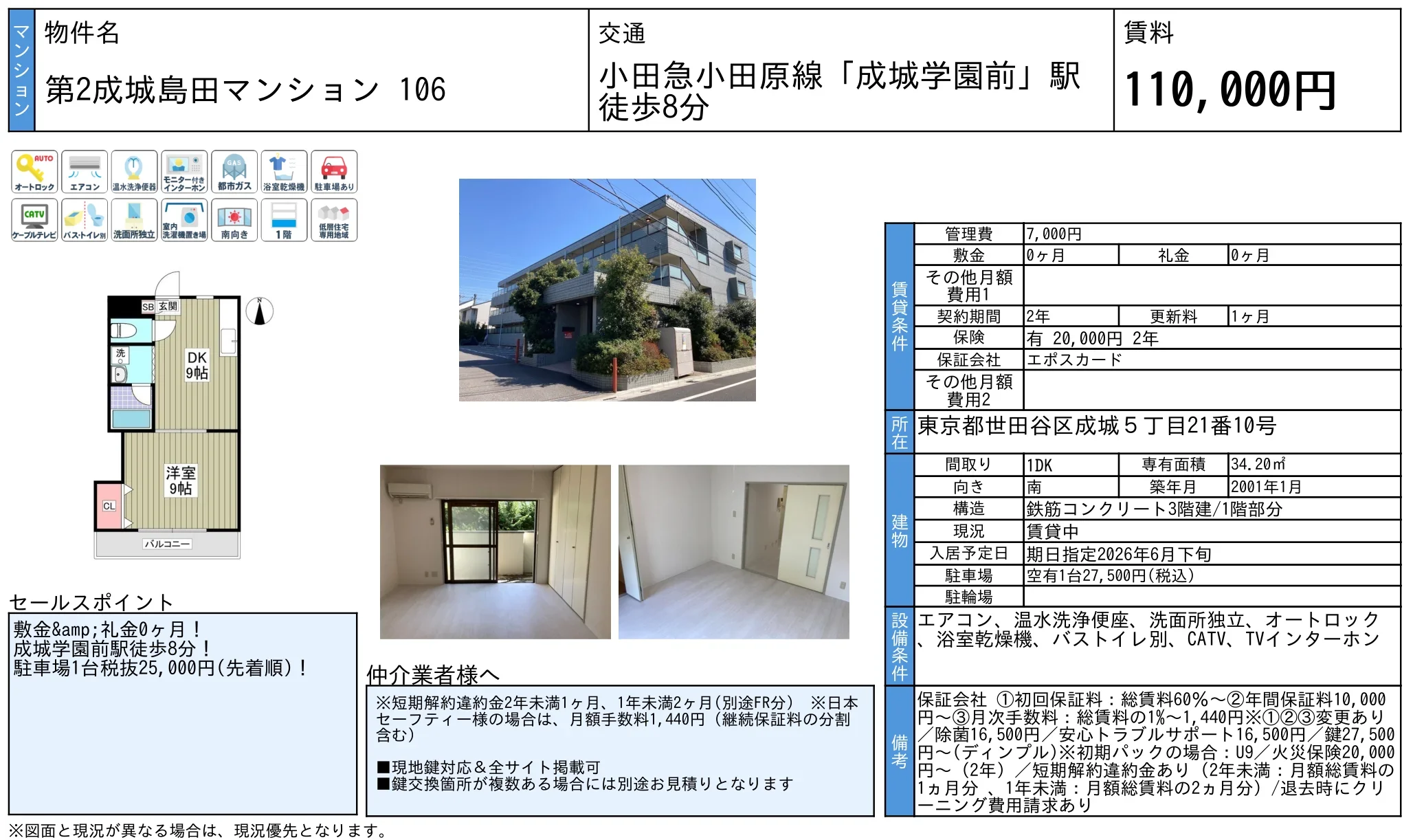 第2成城島田マンション 106 106 0