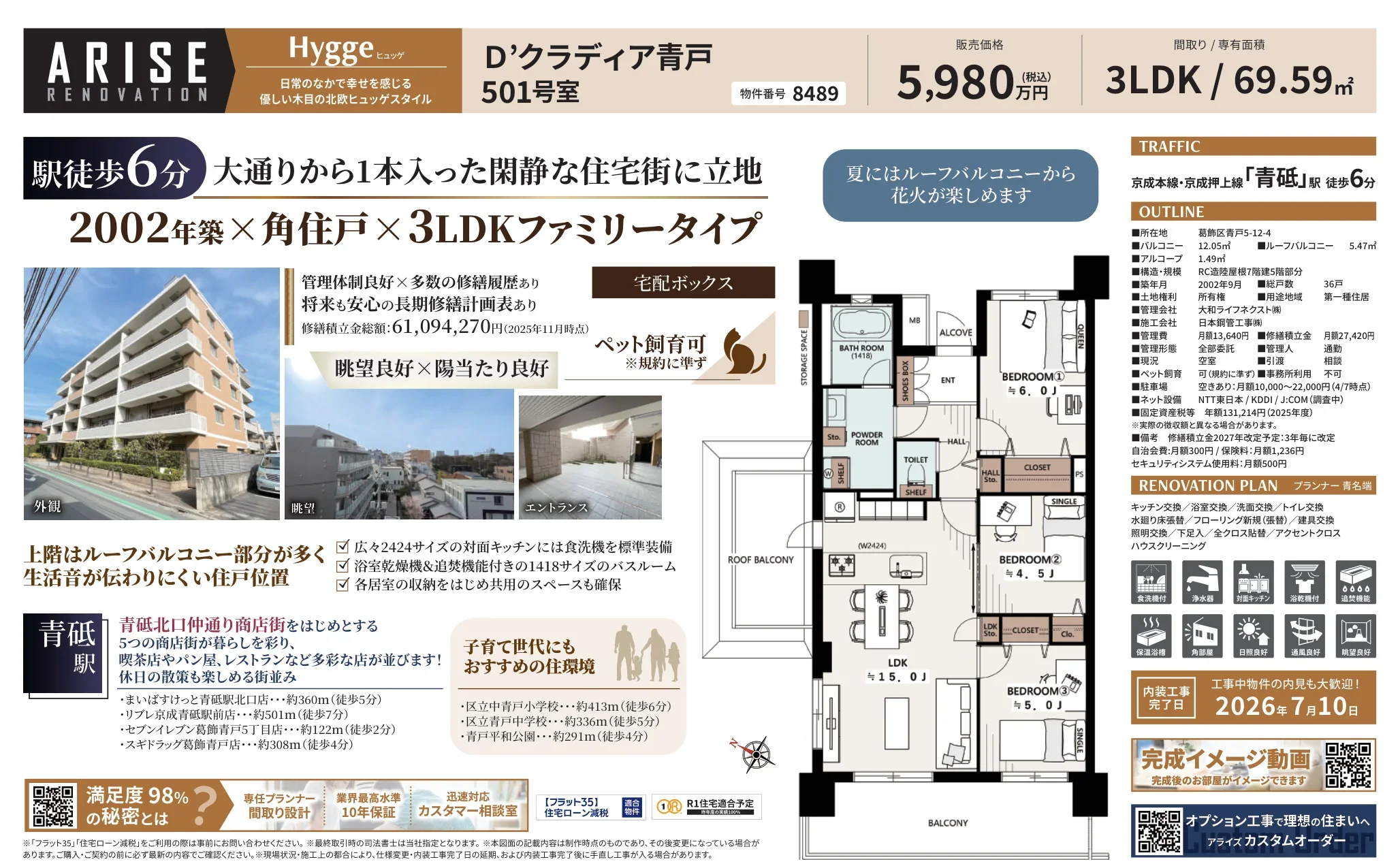 D'クラディア青戸 501号 0