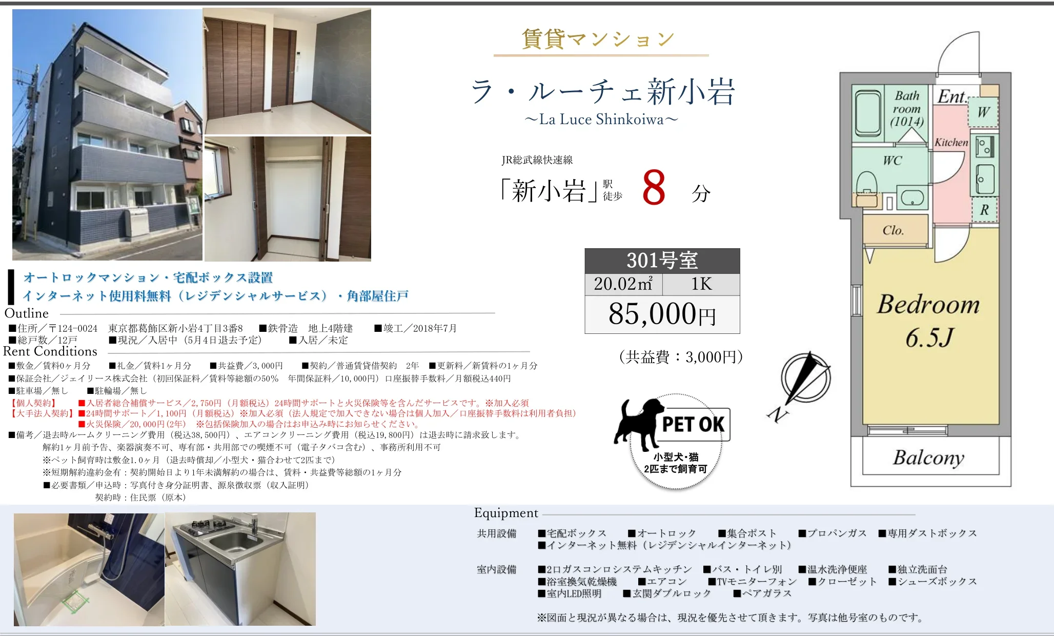 ラ・ルーチェ新小岩 301号 0