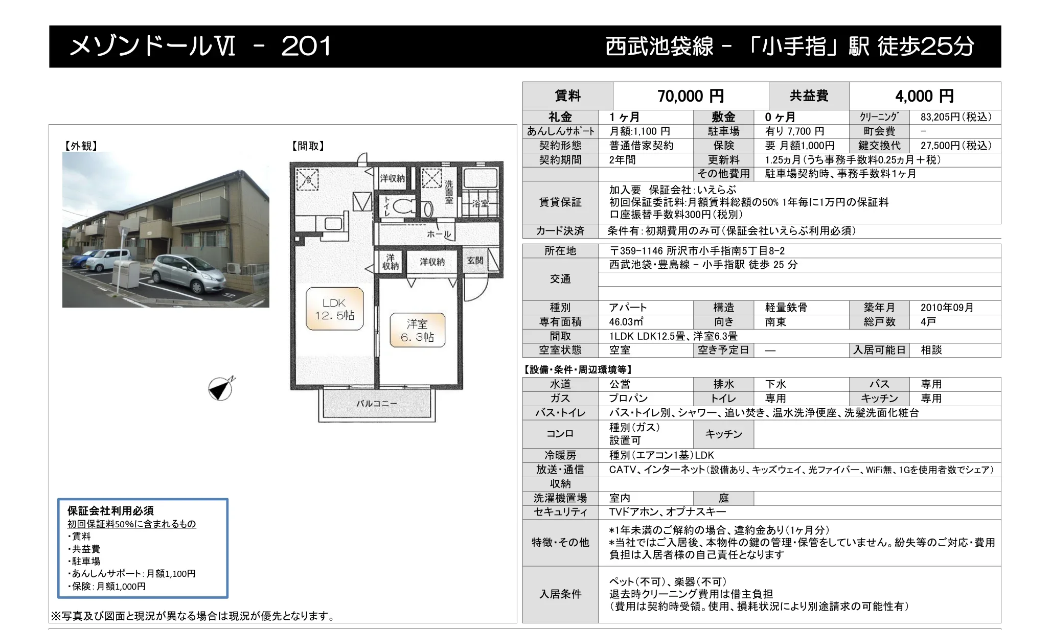 メゾンドールVI 201号 0