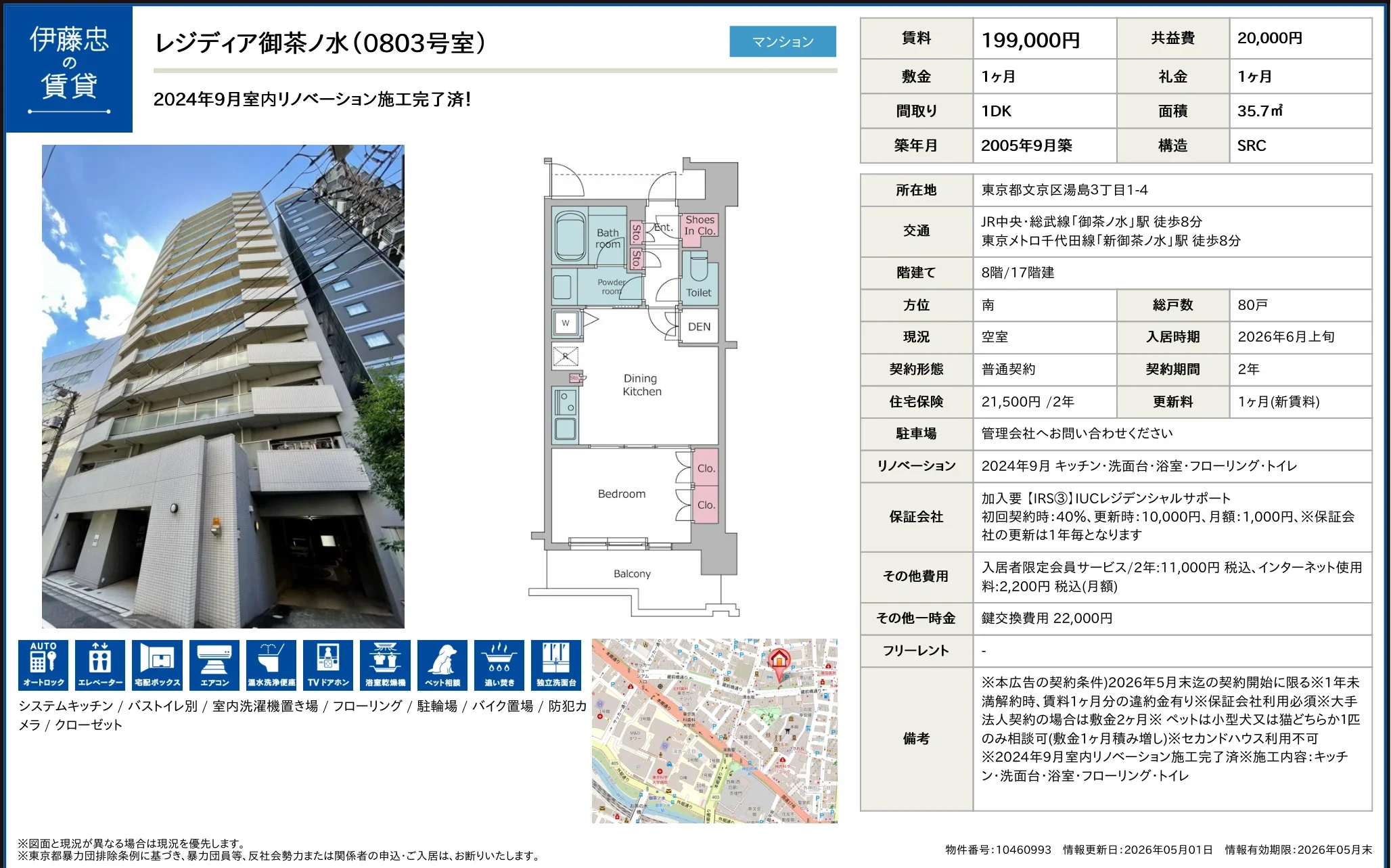 レジディア御茶ノ水 0803号 0