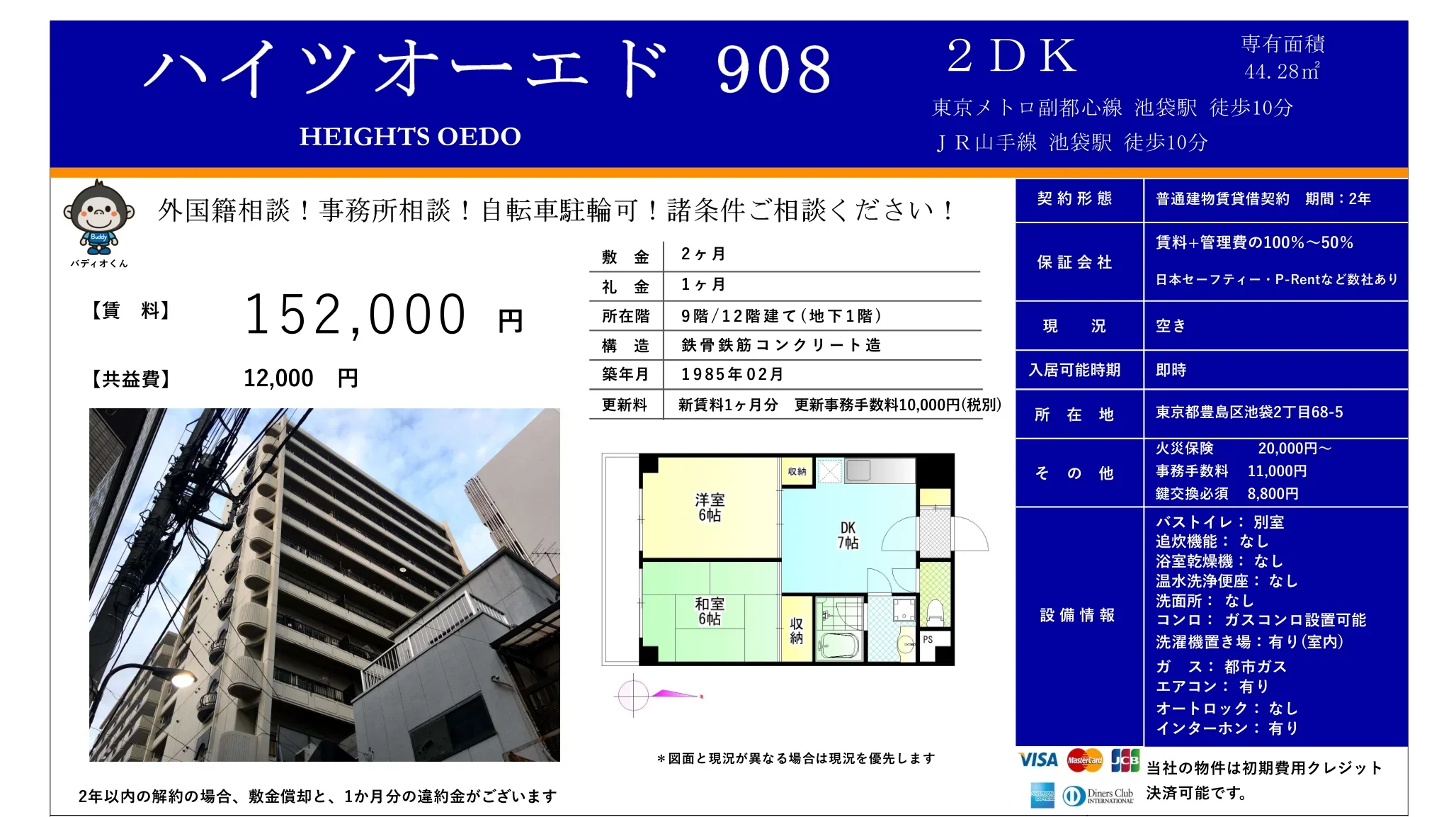 ハイツオーエド 908 908 0