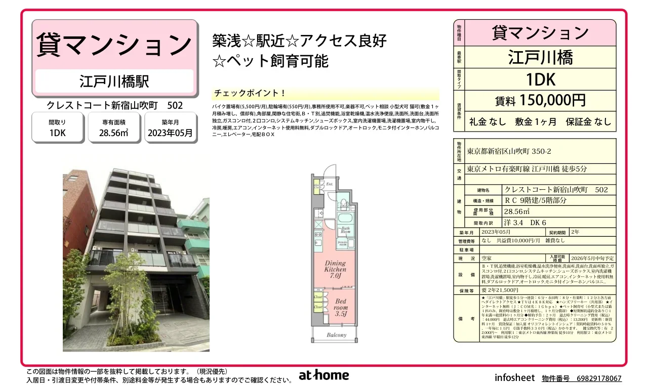 クレストコート新宿山吹町 0