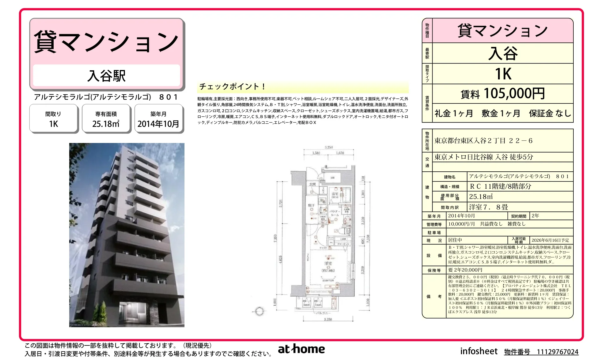 Studio Condo Near Station in Iriya 0