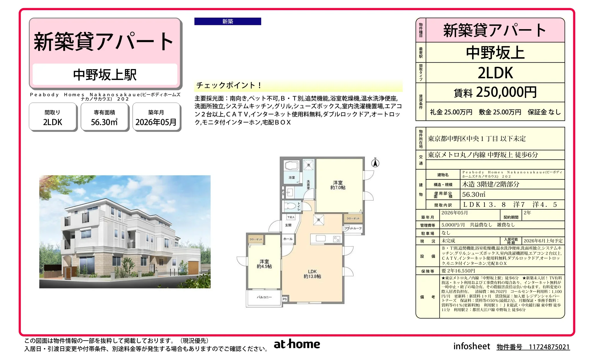 Brand New 2LDK Condo Near Station in Chuo 0