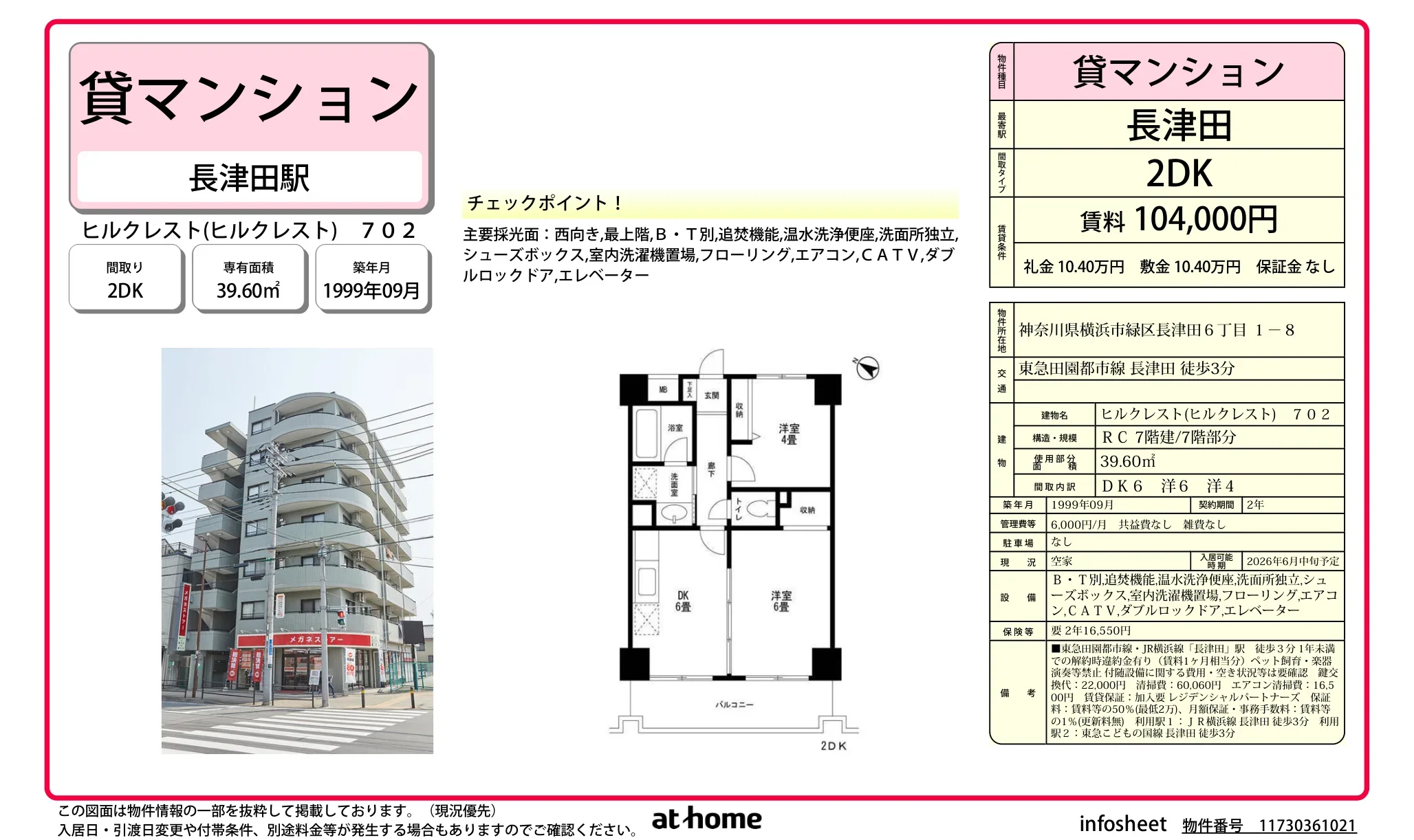 2DK Condo Near Station in Nagatsuta 0
