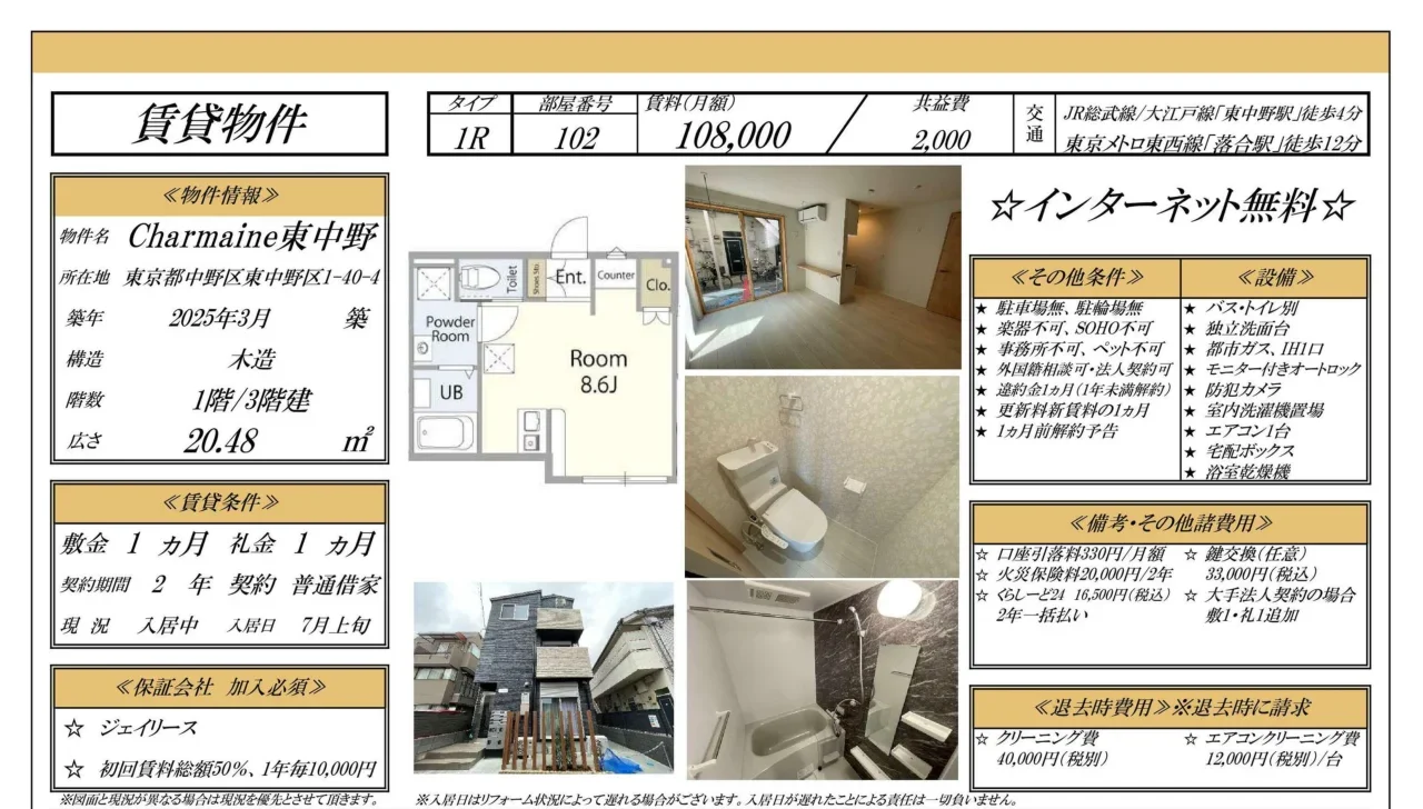 Brand New Studio Condo Near Station in Higashinakano 10