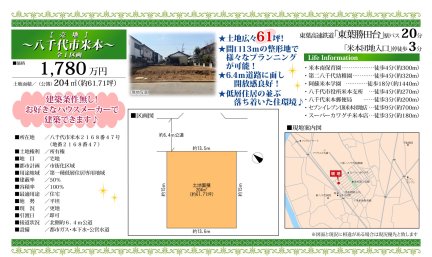 千葉県八千代市米本 土地