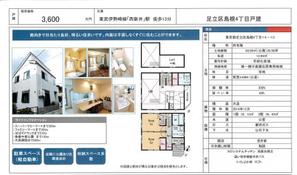 東京都足立区島根4丁目 一戸建て