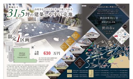 埼玉県狭山市笹井2丁目 土地