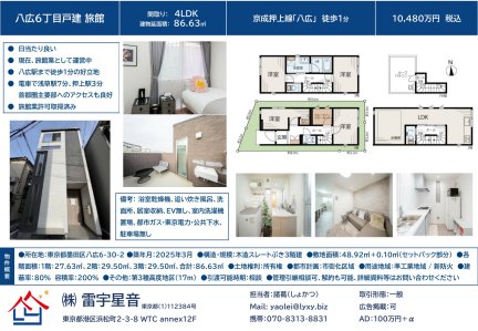 東京都墨田区八広6丁目 一戸建て