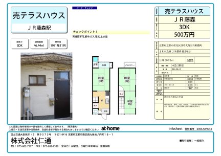 京都府京都市伏見区深草大亀谷万帖敷町 一戸建て