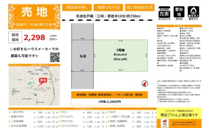 千葉県船橋市二和東3丁目 土地