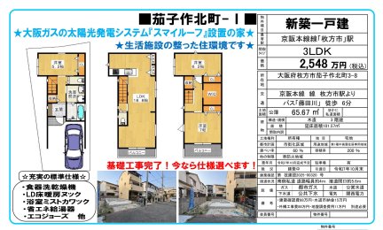大阪府枚方市茄子作北町 一戸建て