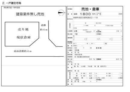 京都府京都市北区大宮釈迦谷 土地