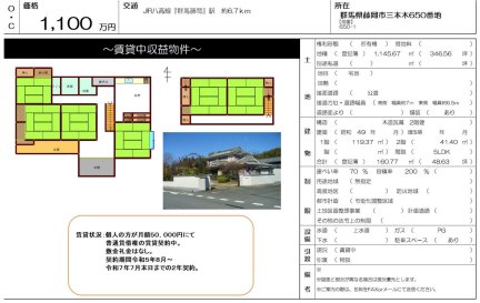 群馬県藤岡市三本木 一戸建て
