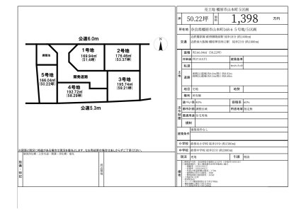奈良県橿原市山本町 土地
