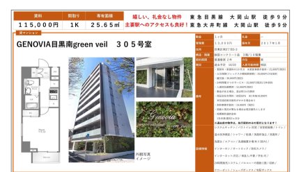 ＧＥＮＯＶＩＡ目黒南ｇｒｅｅｎ　ｖｅｉｌ