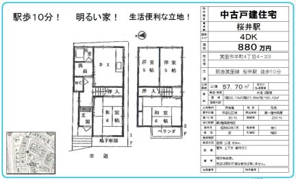大阪府箕面市半町4丁目 一戸建て
