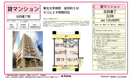 最寄り駅　北四番丁駅　リビングステージ木町通