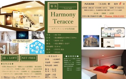 エディフィッシオ小竹向原　ＩｏＴ　独洗付　ネットフリー　１００有