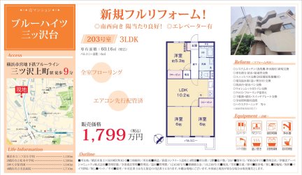 ブルーハイツ三ツ沢台