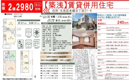 東京都文京区本郷5丁目 一戸建て
