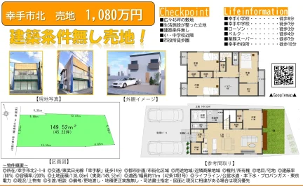 埼玉県幸手市北2丁目 土地