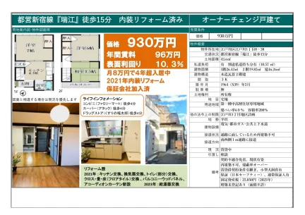 東京都江戸川区江戸川1丁目 一戸建て