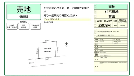 千葉県千葉市緑区高田町 土地