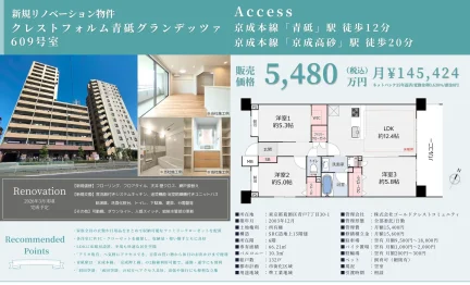 クレストフォルム青砥グランデッツァ 609号 0