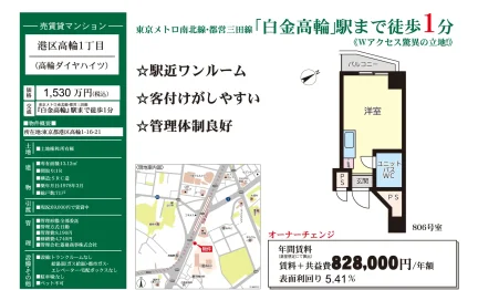 高輪ダイヤハイツ 806号 0