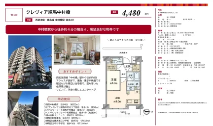クレヴィア練馬中村橋 9階 0