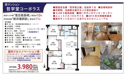 哲学堂コーポラス 2階 0