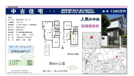 埼玉県狭山市中央2丁目 中古戸建 0