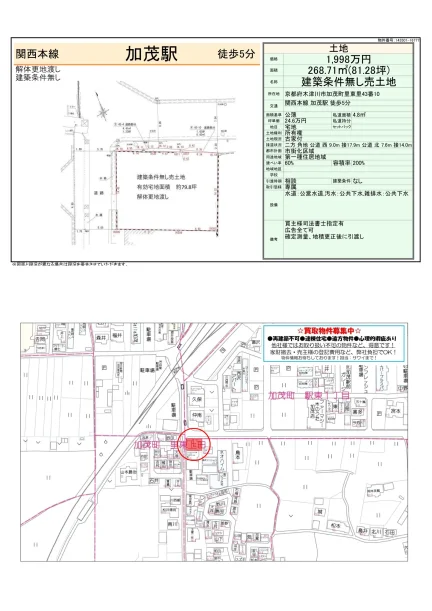 京都府木津川市加茂町里東里 売地 8