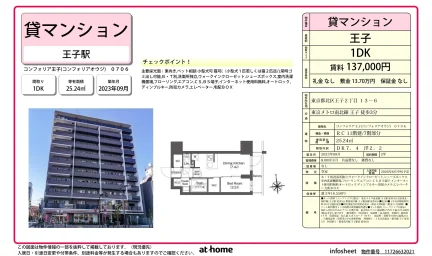 Modern 1DK Condo Near Station in Ojihoncho 0