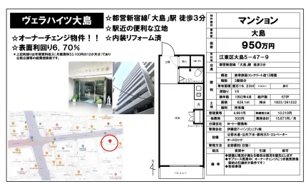 ヴェラハイツ大島 3階 0