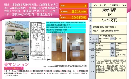 プレール・ドゥーク東新宿Ⅱ 309 309号 0