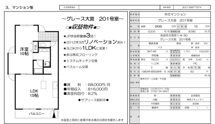 グレース大宮【収益物件】 0