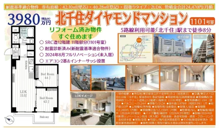 北千住ダイヤモンドマンション 1101号 0