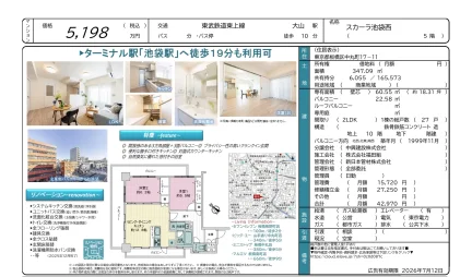 スカーラ池袋西 5号 0
